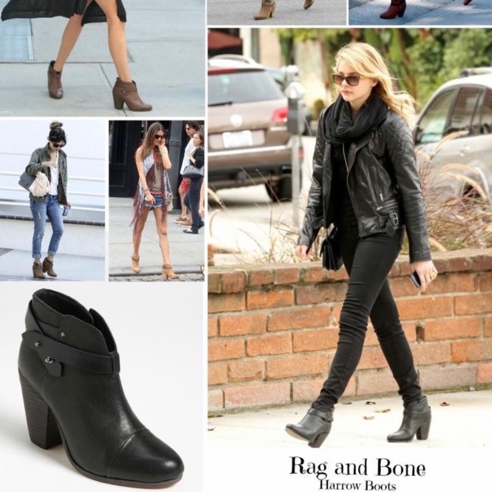 Rag & Bone Graphite Booties W/Vibram Soles! - image 7